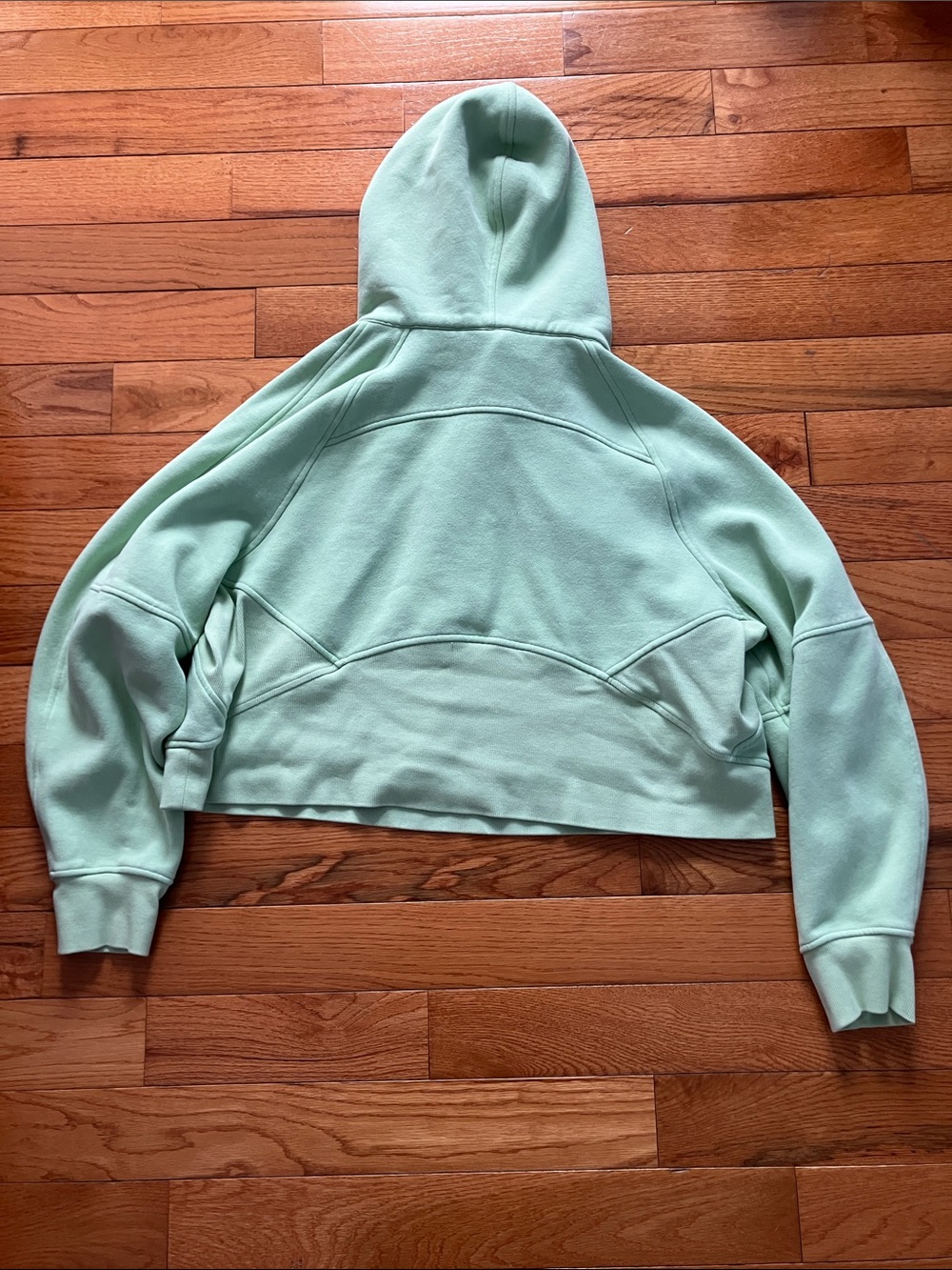 Lululemon - Women’s Light Green Scuba Over Sized Crop Half-Zip Hoodie - XL/XXL - Picture 5 of 7